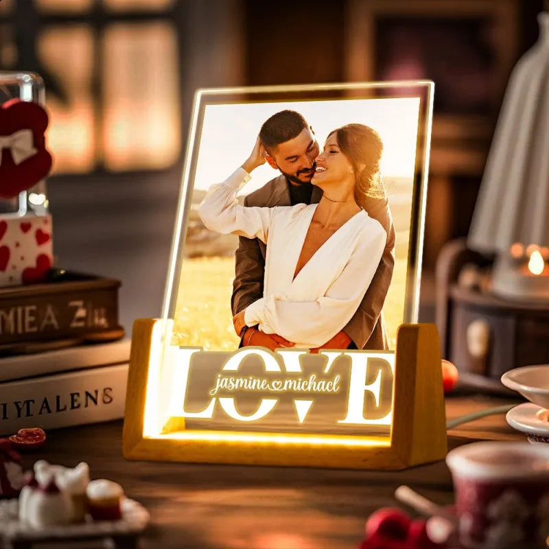 Personalized Couple Photo Collage Night Light