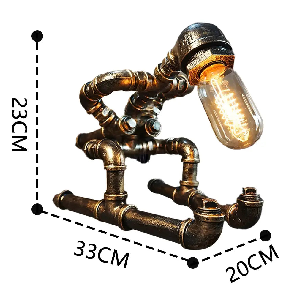 Creative Iron Robot Table Lamp Metal Night Light