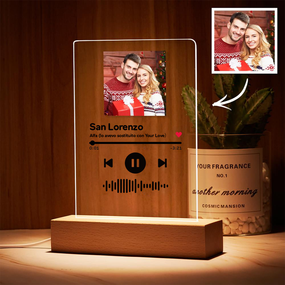 Scannable Music Code Acrylic Night Light