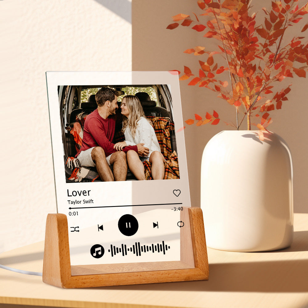 Custom Photo Music Plaque Night Light