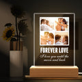 Custom Photo Plaque Wooden Stand Night Light