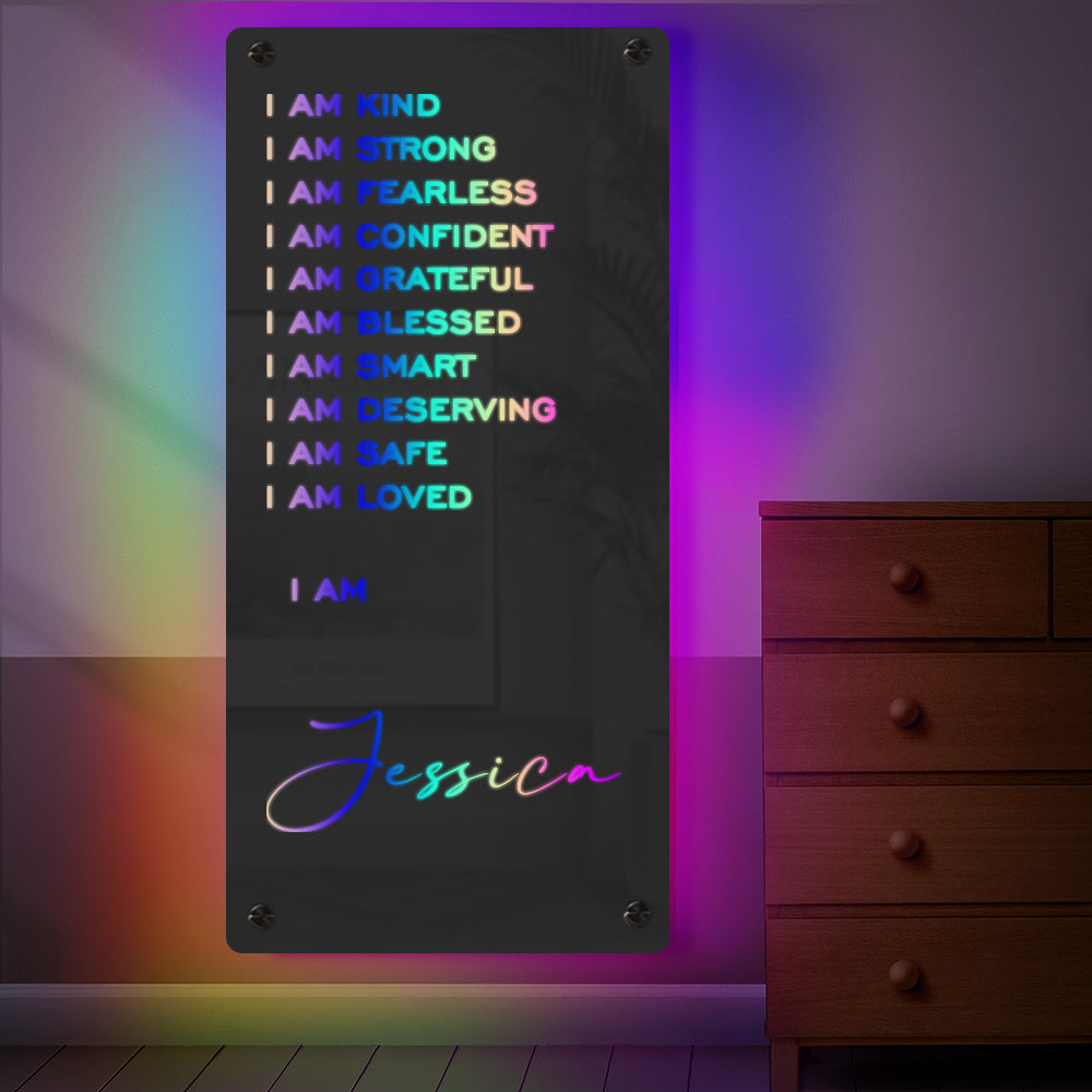 Affirmations Mirror – Colorful LED