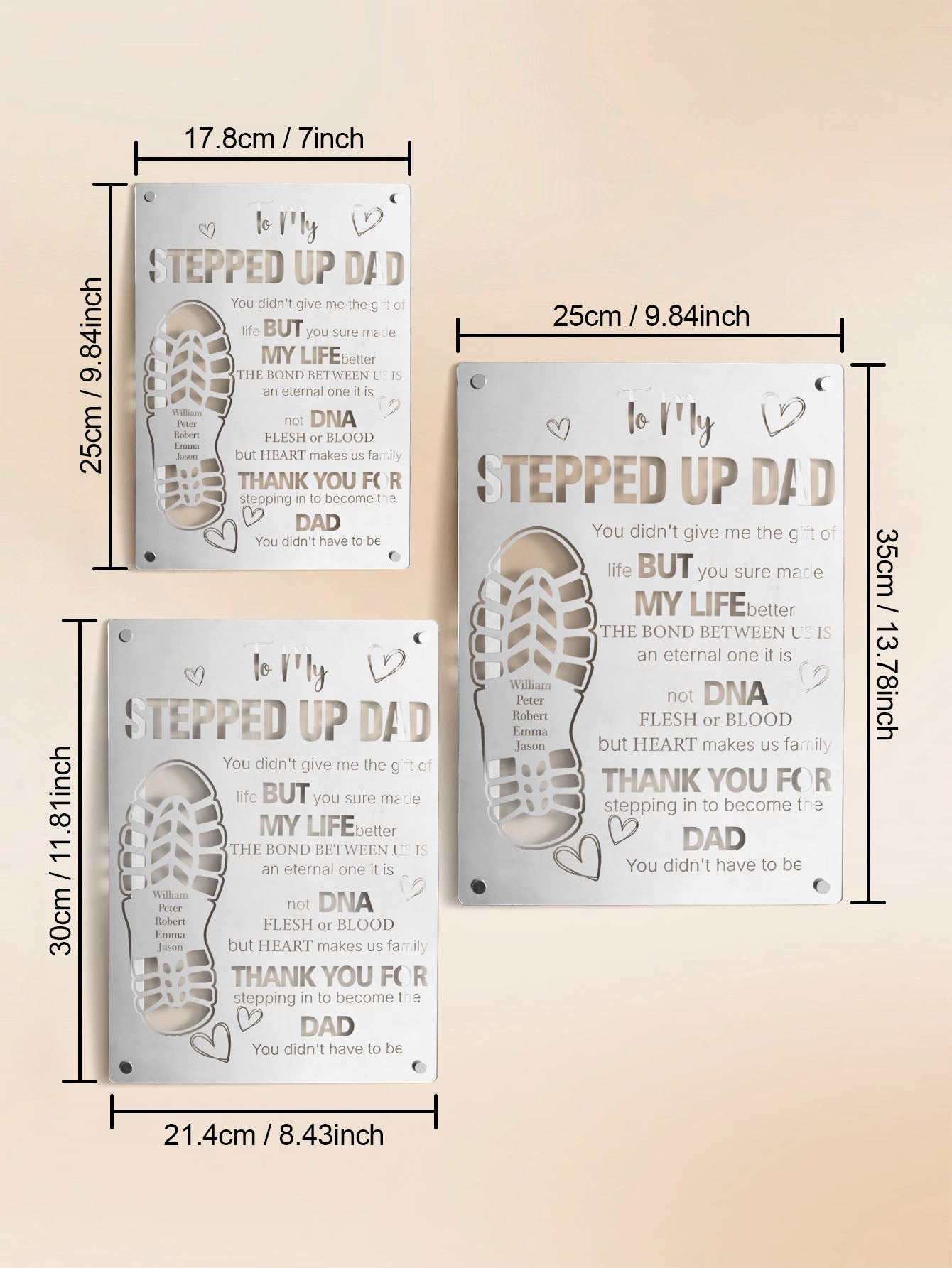 Dad Footprint Mirror Light – Father’s Day