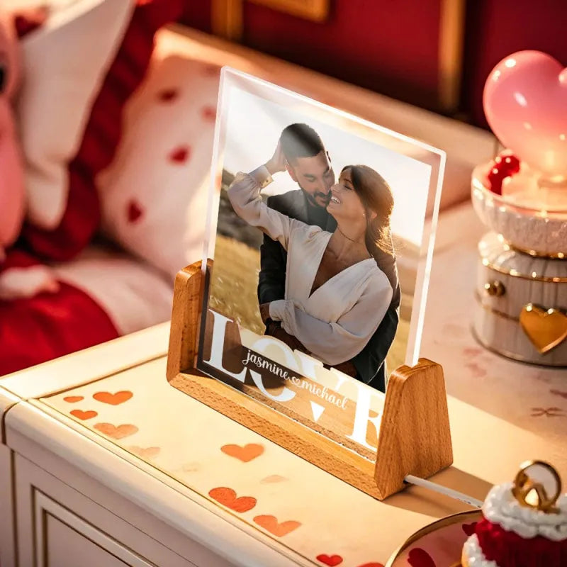 Personalized Couple Photo Collage Night Light