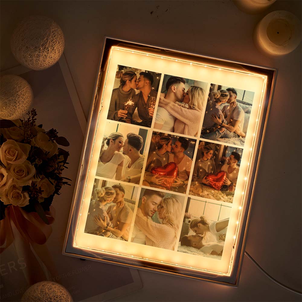 Custom Photo Frame Mirror Night Light