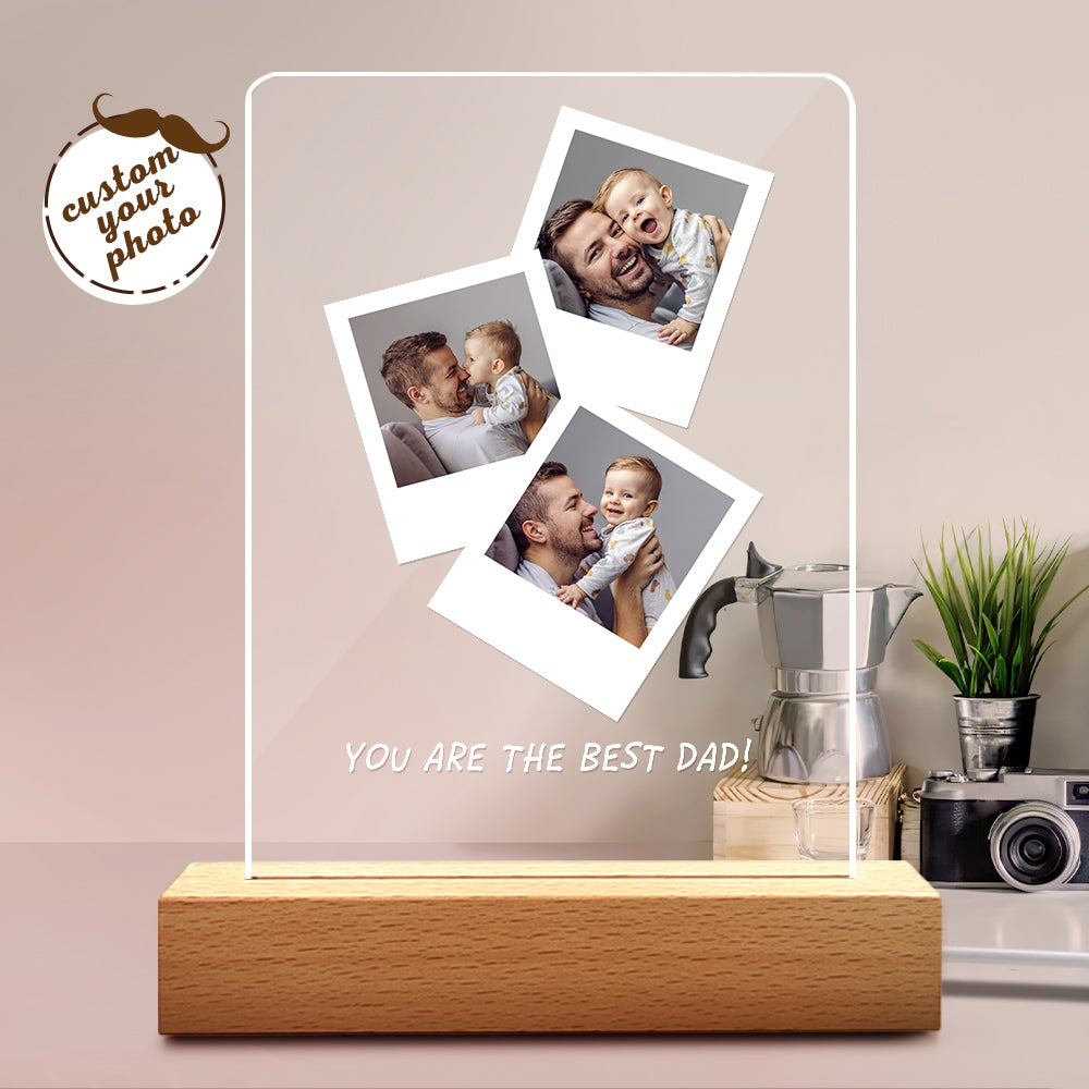 Personalized Photo Wooden Base Night Light
