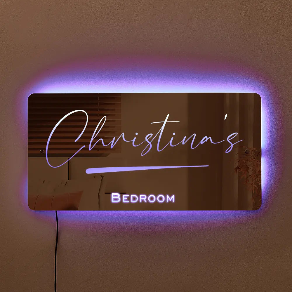 Personalized Name Mirror – Light-Up