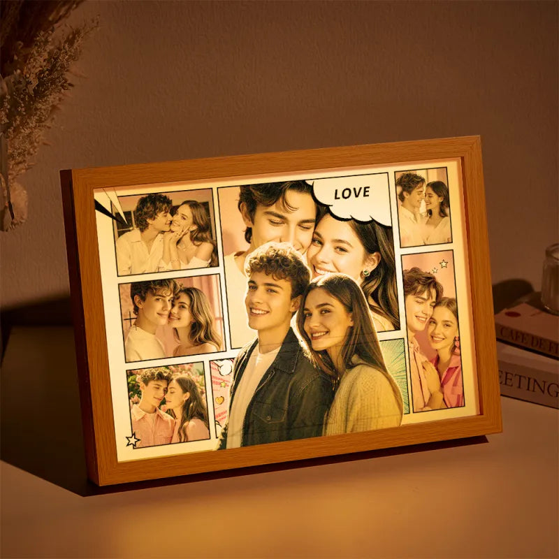 Custom Couple Photo Collage Lamp