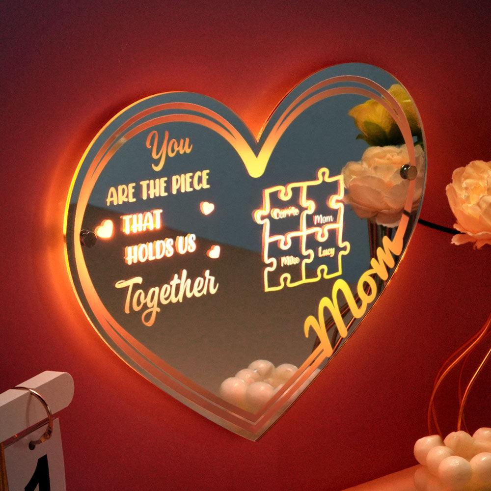 “You Are the Piece” Puzzle Mirror Light