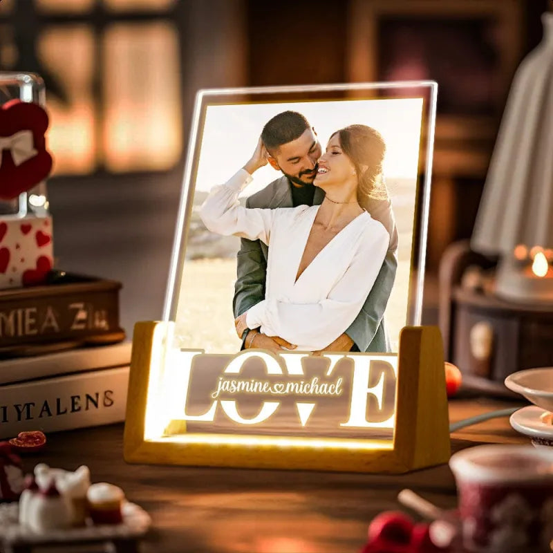 Personalized Couple Photo Collage Night Light