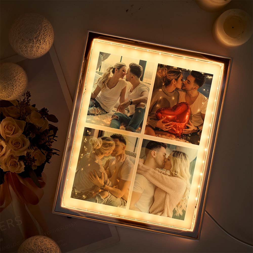 Custom Photo Frame Mirror Night Light