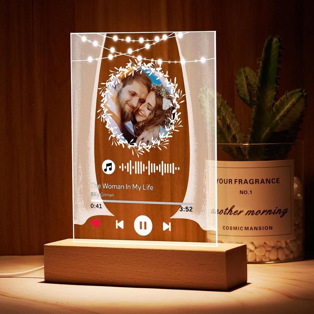 “Marry Me” Circular Music Code Night Light