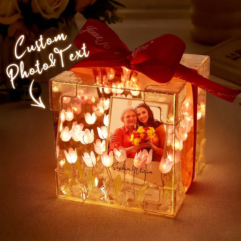 Custom Photo Tulip Infinity Mirror Box DIY Kit