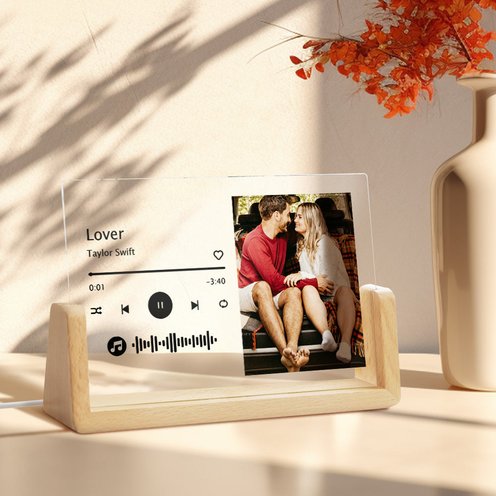 Custom Photo Music Plaque Night Light