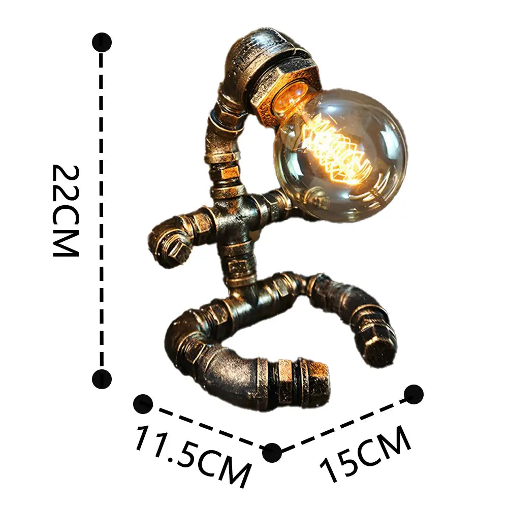 Creative Iron Robot Table Lamp Metal Night Light