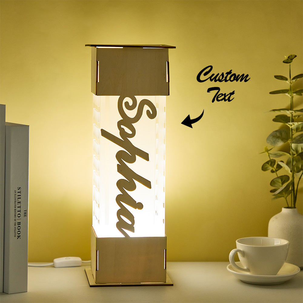 Personalized Custom Name Wooden Acrylic Night Light