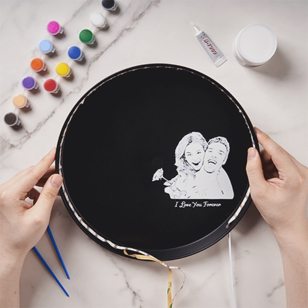 Personalized Photo Moon Lamp DIY Paint Night Light