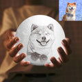 3D Photo Moon Lamp – 16 Colors (Pet/Portrait)