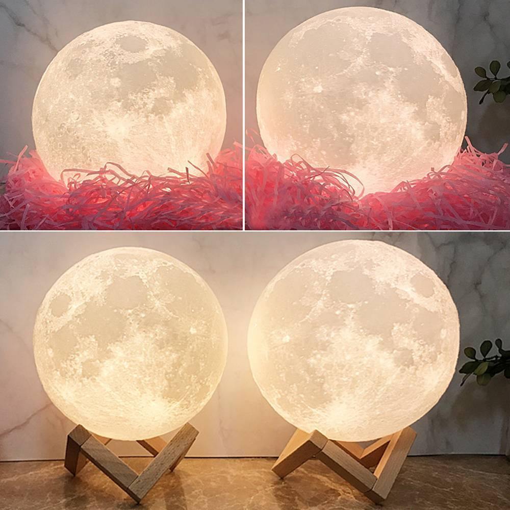 3D Photo Moon Lamp – 16 Colors (Pet/Portrait)