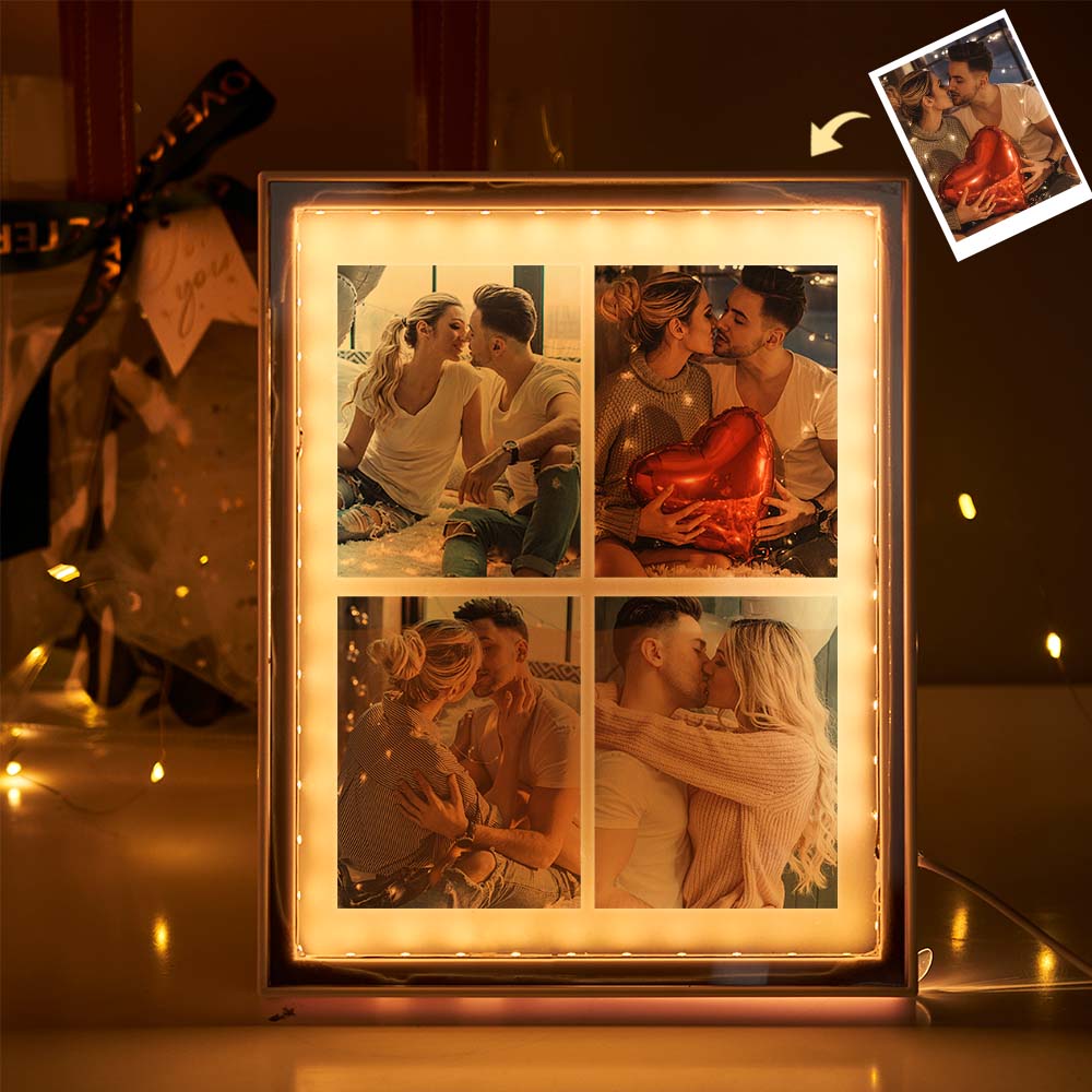 Custom Photo Frame Mirror Night Light