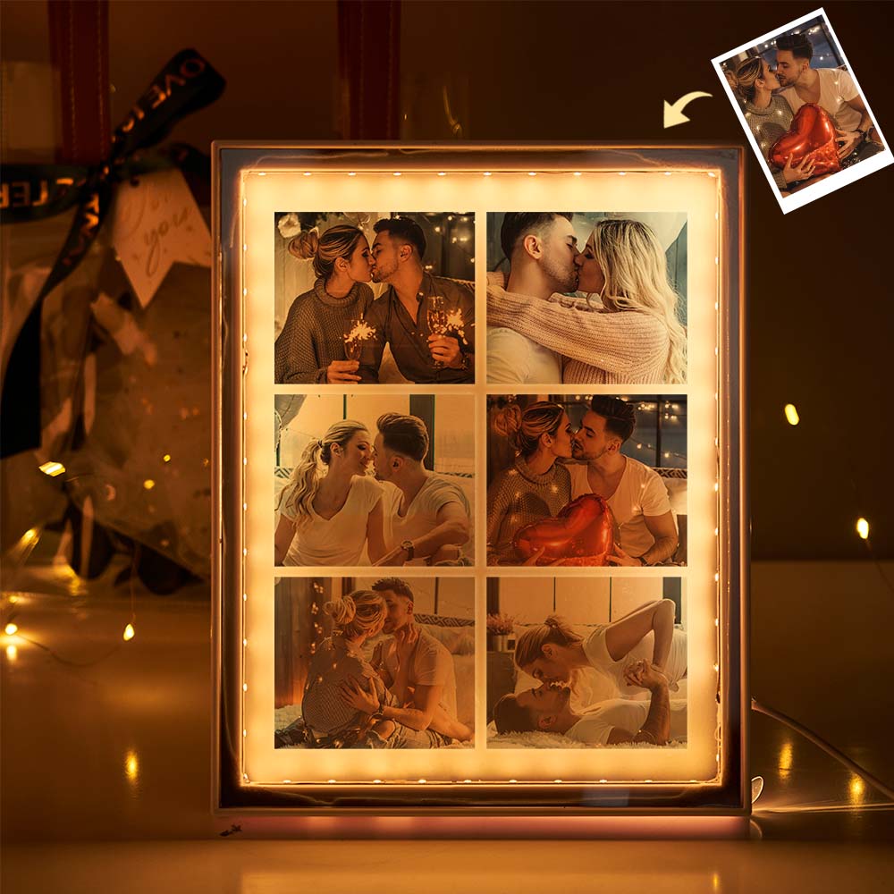 Custom Photo Frame Mirror Night Light