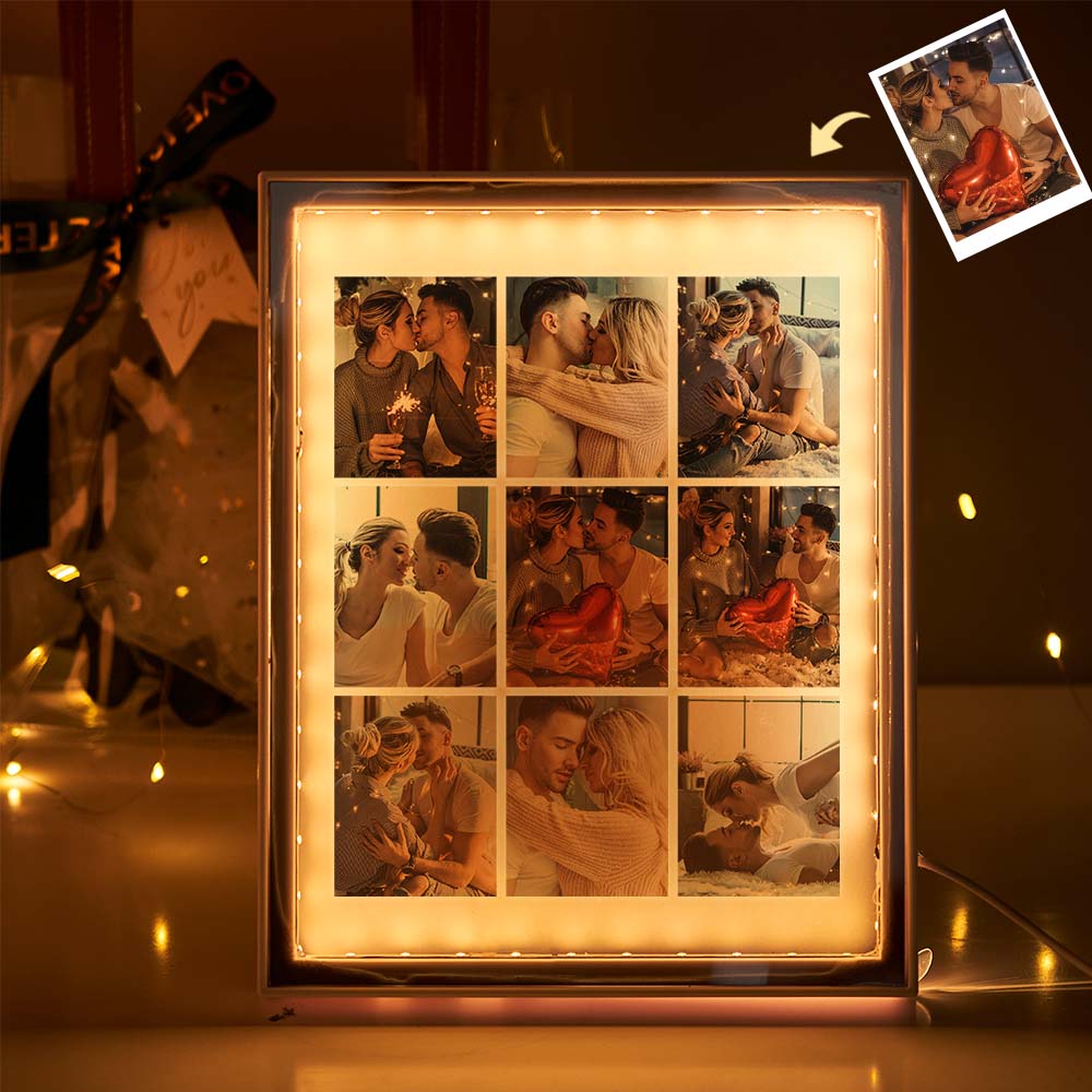 Custom Photo Frame Mirror Night Light