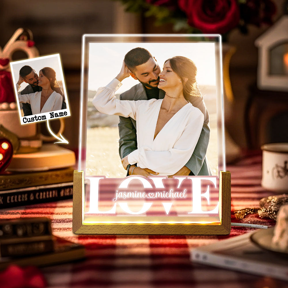 Personalized Couple Photo Collage Night Light