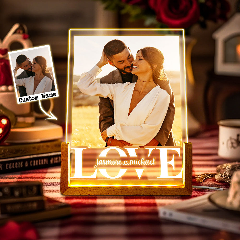 Personalized Couple Photo Collage Night Light