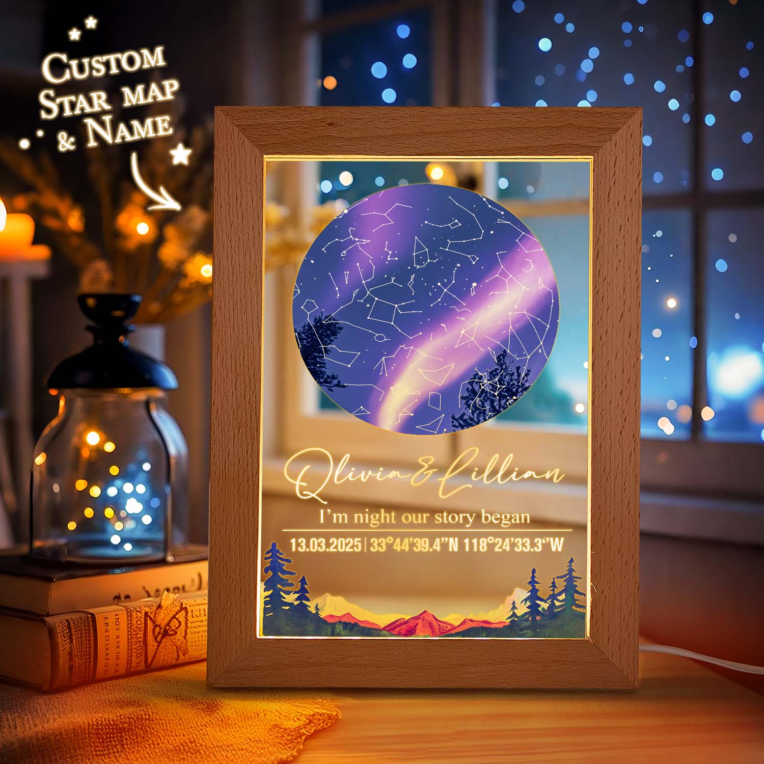 Custom Star Map Night Light (Acrylic)