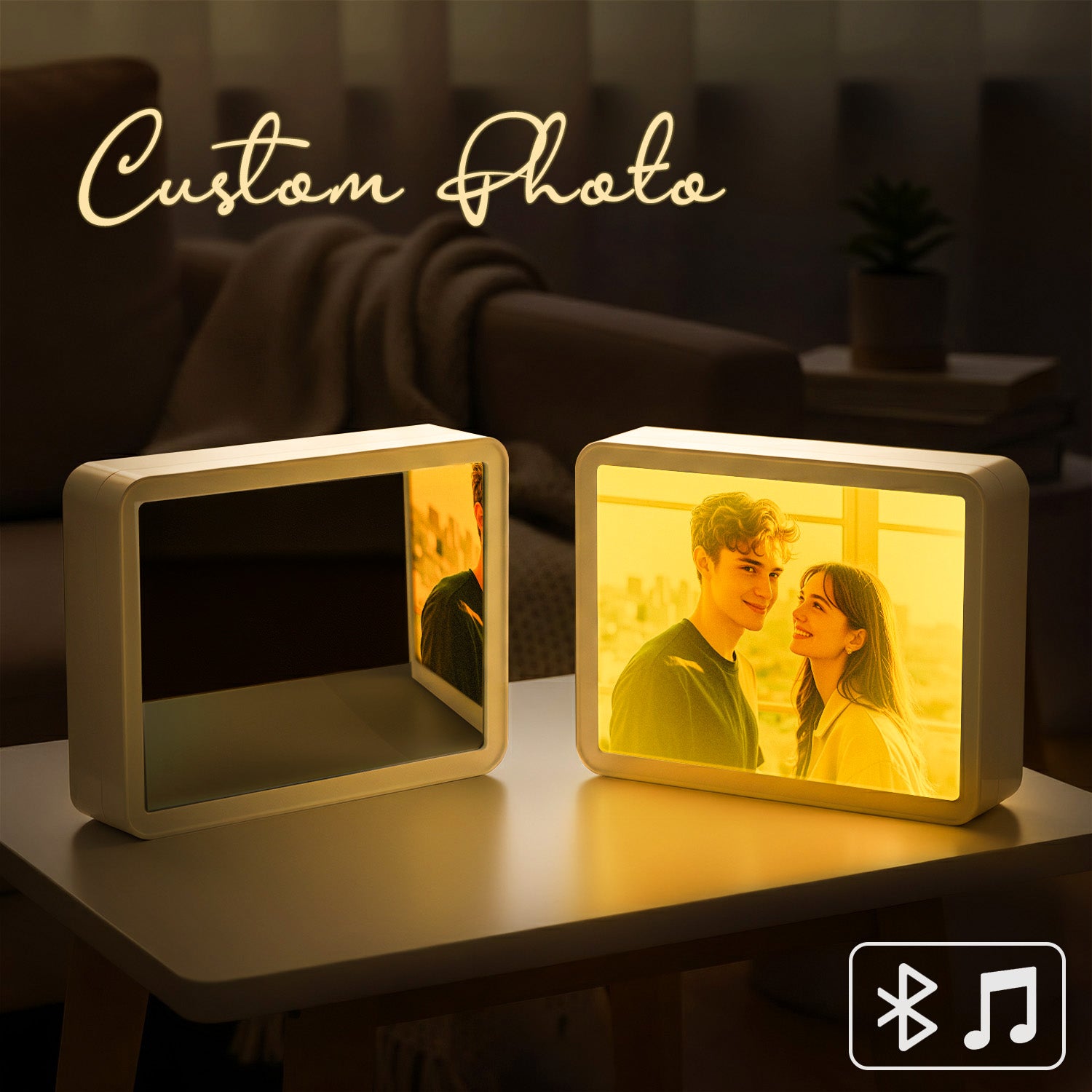 Custom Photo Bluetooth Speaker Music Mirror Lamp