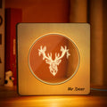 Custom Engraved Deer Wooden Frame Night Light