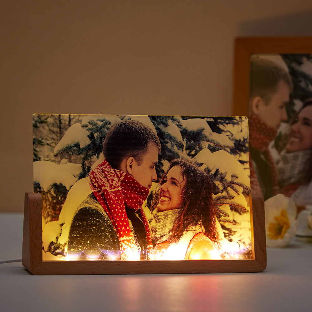 Custom Photo Acrylic Wooden Lamp Night Light