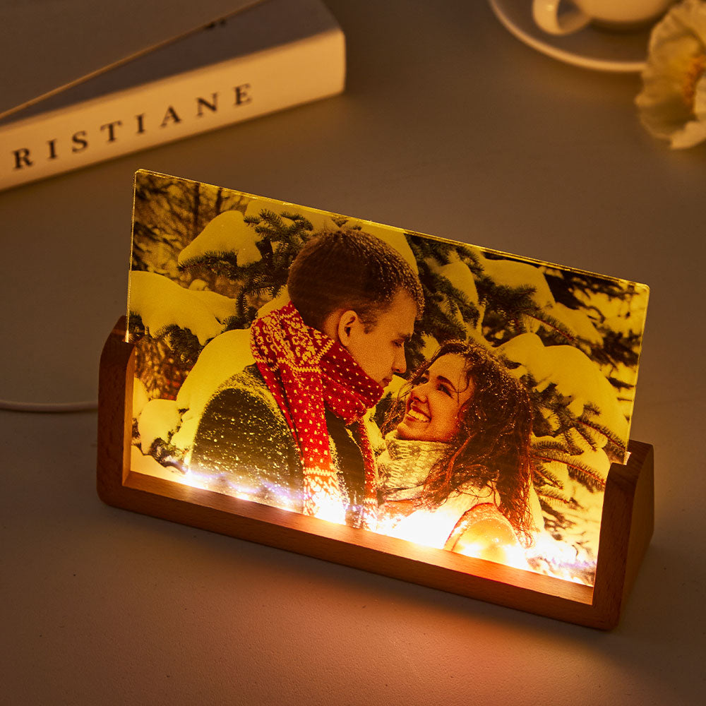 Custom Photo Acrylic Wooden Lamp Night Light