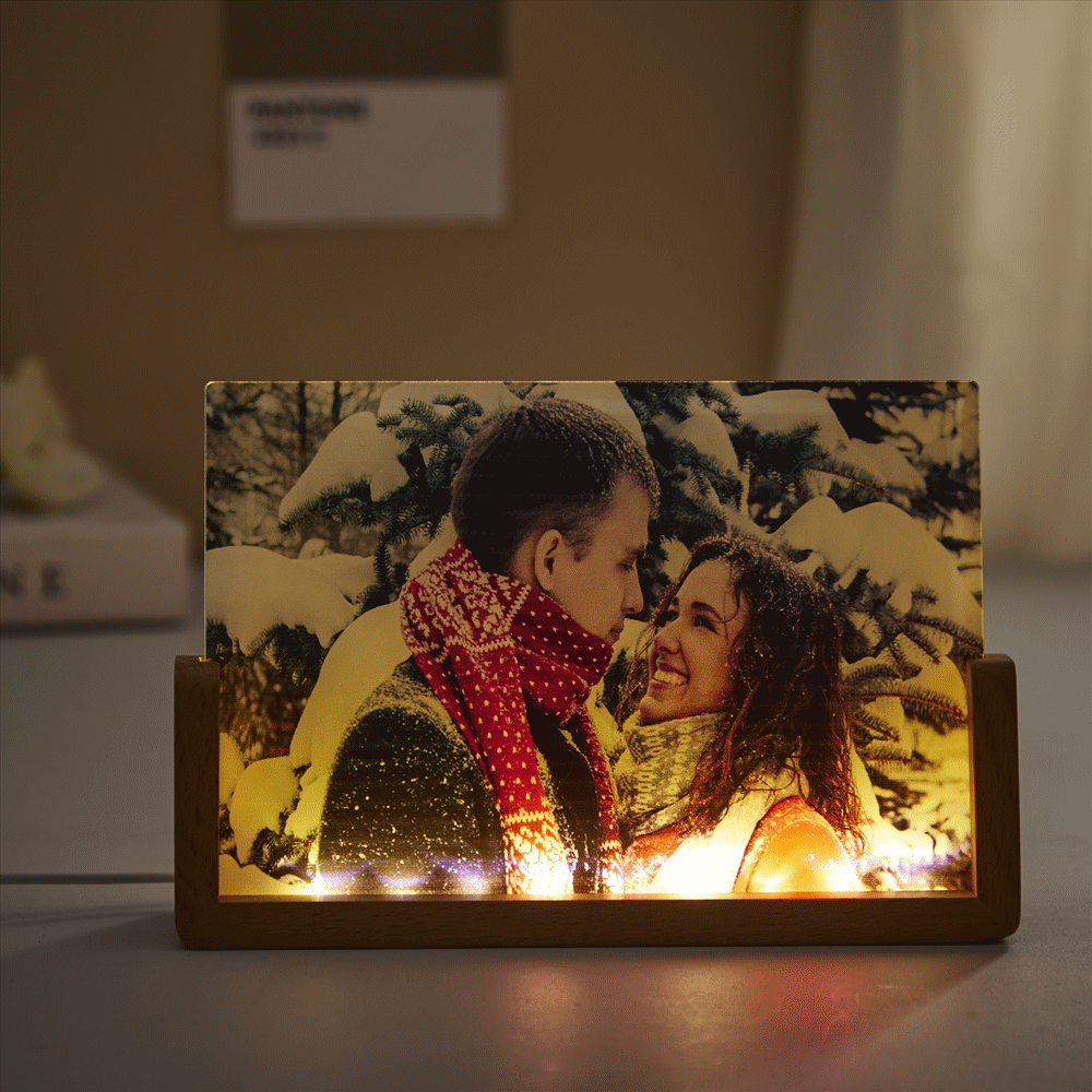 Custom Photo Acrylic Wooden Lamp Night Light