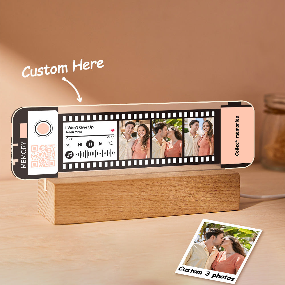 Filmstrip Music Code Night Light