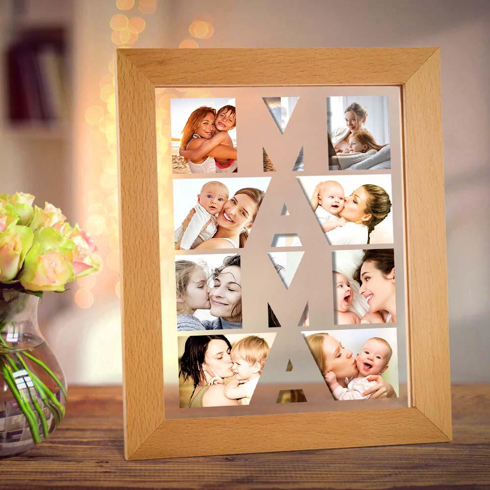 Custom Photo Wooden Frame Night Light