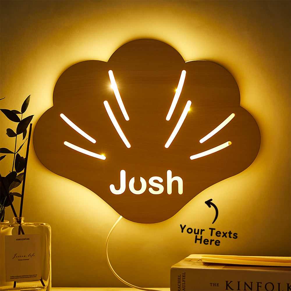 Shell Model Name Wooden Lamp Night Light