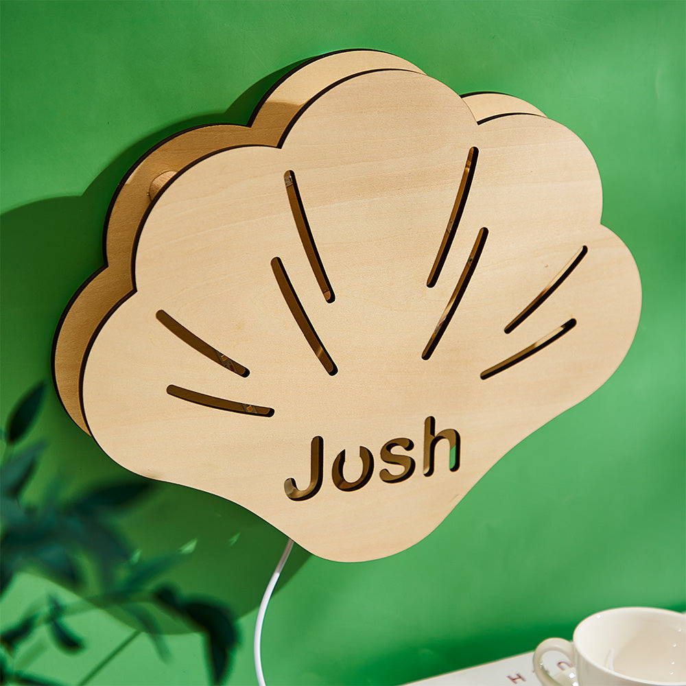 Shell Model Name Wooden Lamp Night Light