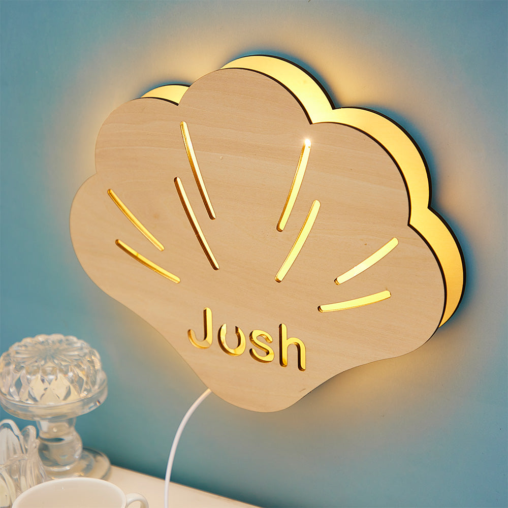 Shell Model Name Wooden Lamp Night Light