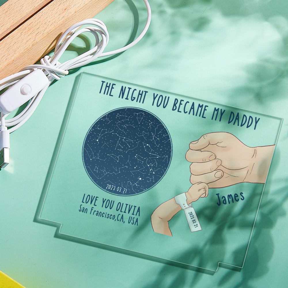 Custom Star Map Night Light – Personalized Date