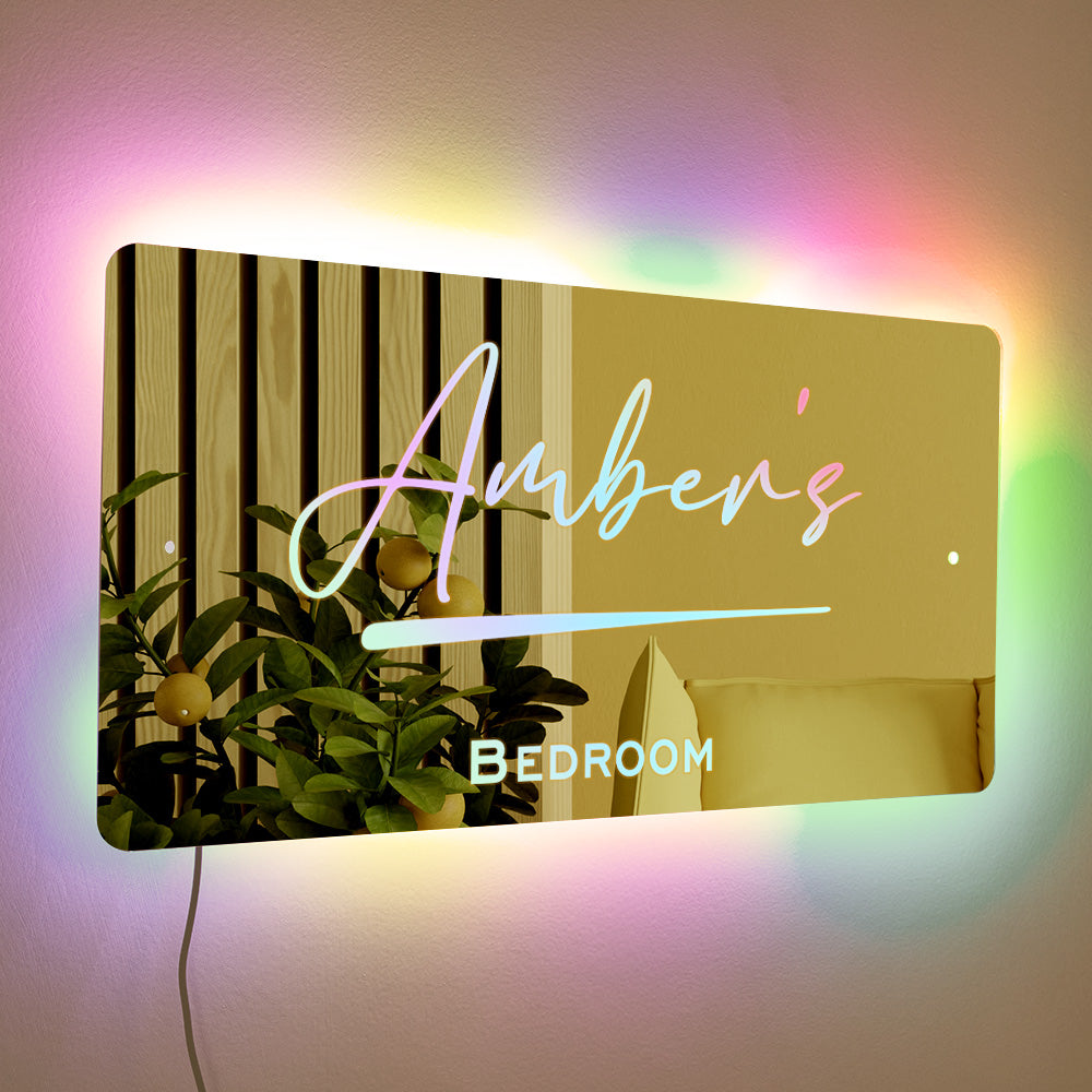 Name Mirror Light – Home Decor