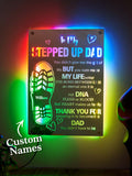 Dad Footprint Mirror Light – Father’s Day
