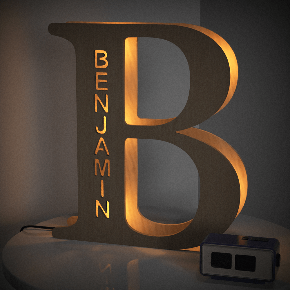 Personalized Name Wooden Letter Night Light