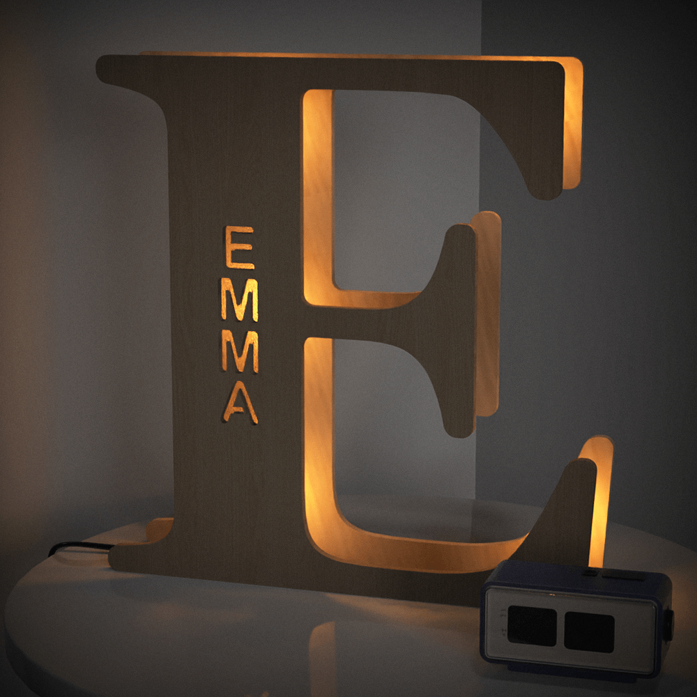 Personalized Name Wooden Letter Night Light