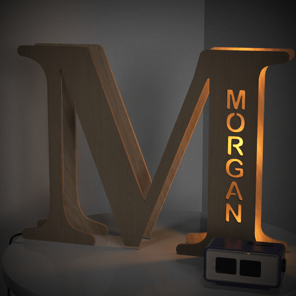 Personalized Name Wooden Letter Night Light