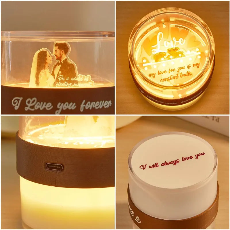 Customized Memorial Hourglass Acrylic Night Light