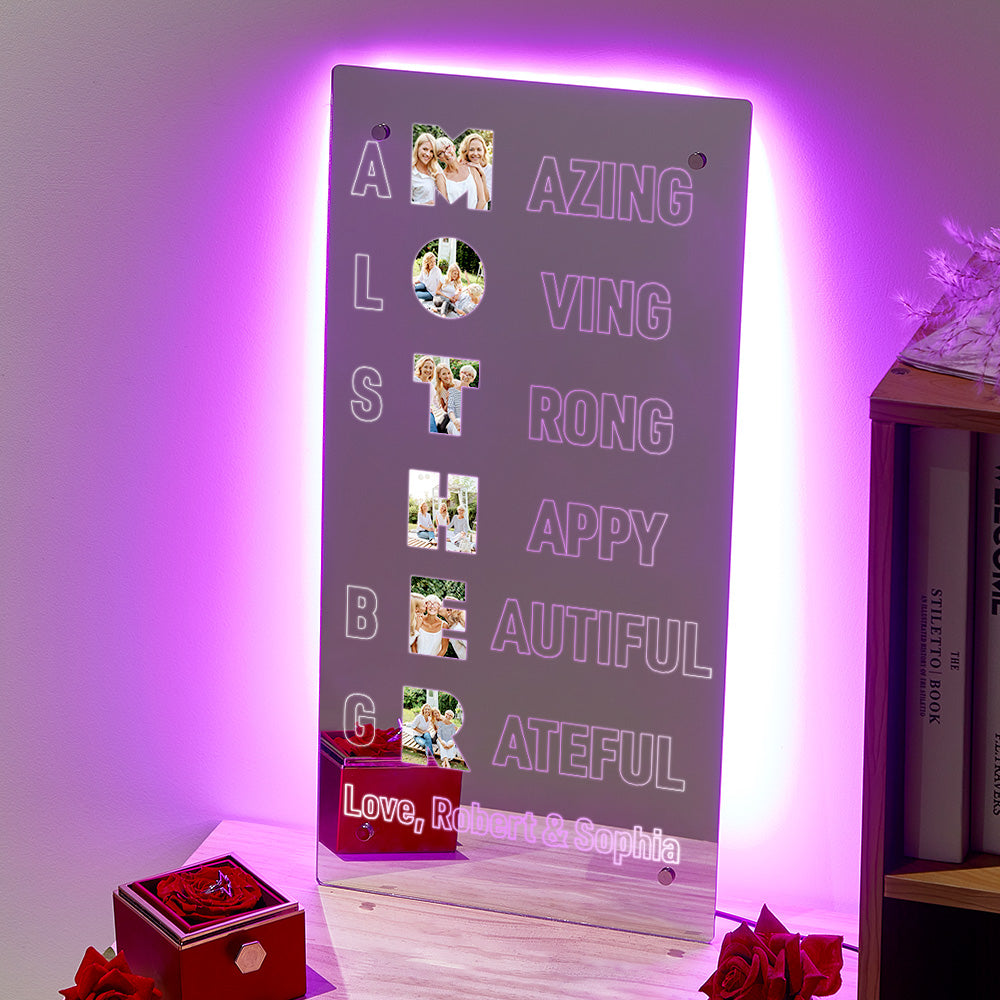 Mother’s Day Photo Mirror Light