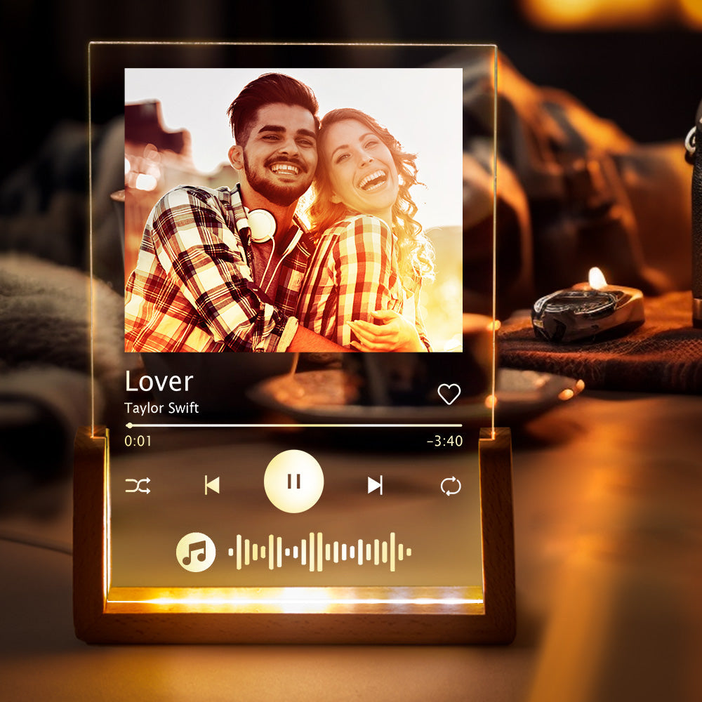 Custom Photo Music Plaque Night Light