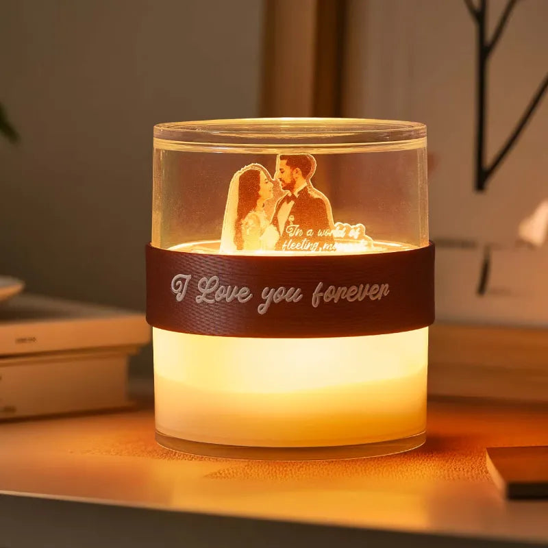 Customized Memorial Hourglass Acrylic Night Light