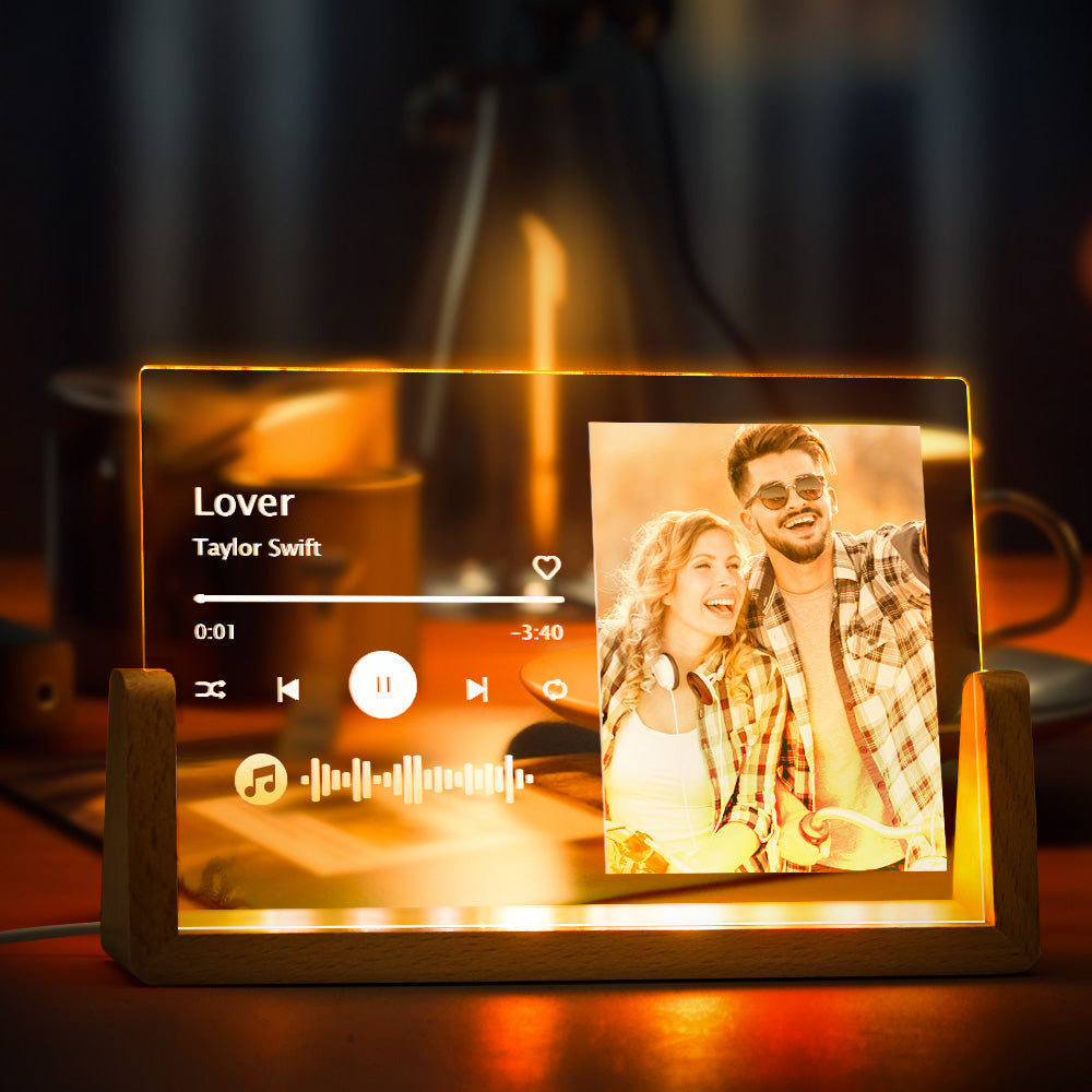 Custom Photo Music Plaque Night Light